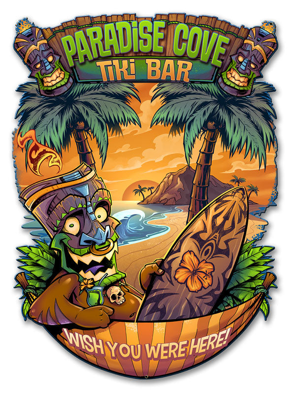 Tiki Man Hammock Personalized Vintage Sign - Personalized