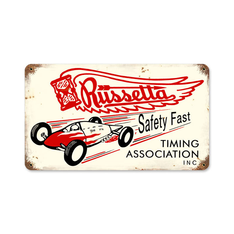 Russetta Timing Vintage Sign