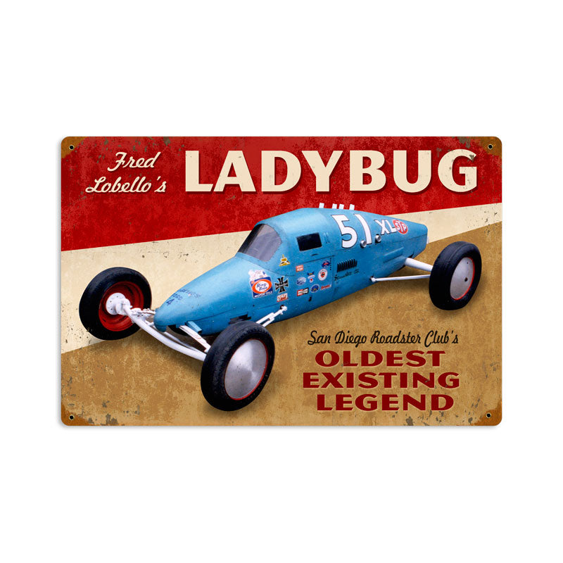 Ladybug Vintage Sign