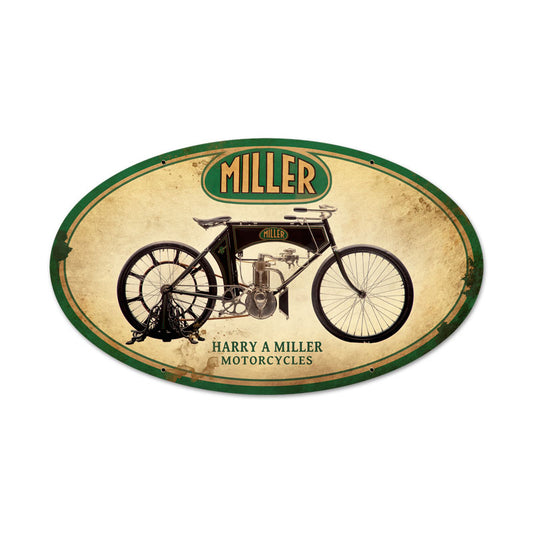 Miller Motorcycles Vintage Sign