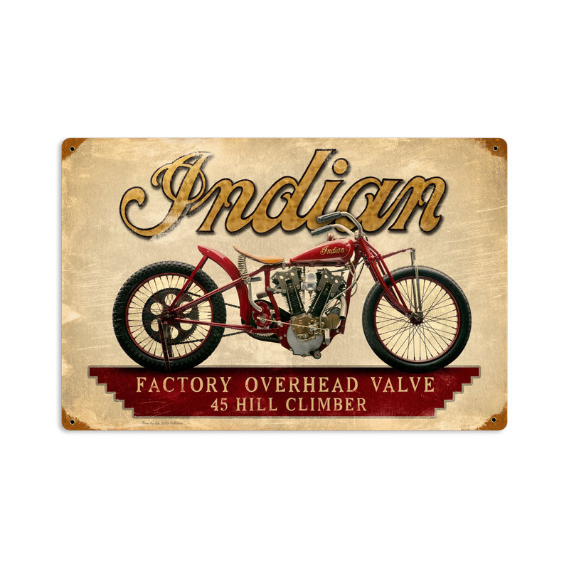 Indian Hillclimber Vintage Sign