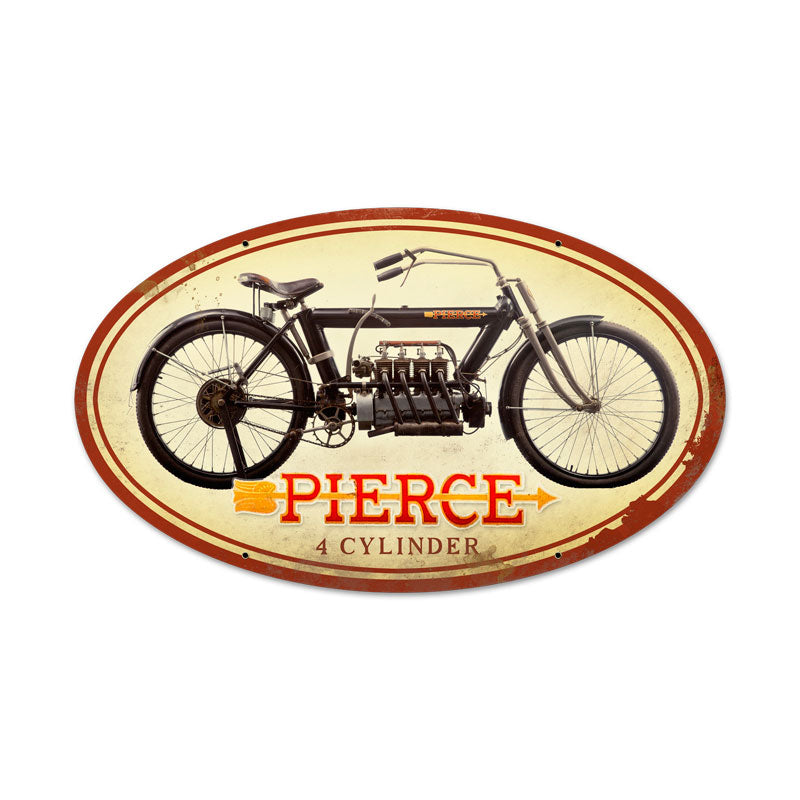 Pierce 4 Cylinder Vintage Sign