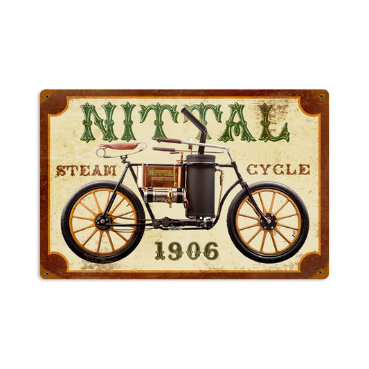 Nittal Steam Cycle Vintage Sign