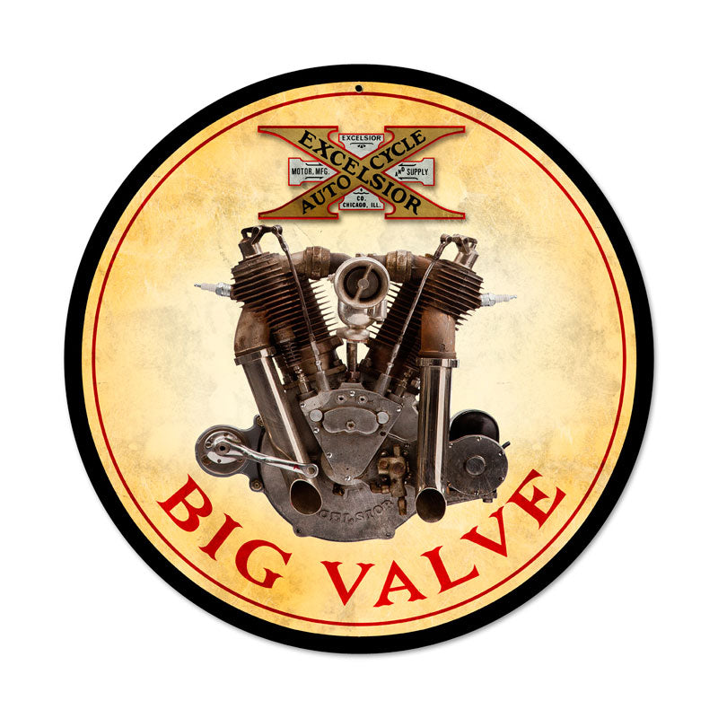 Big Valve Engine Vintage Sign