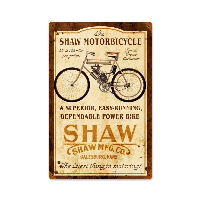 Shaw Motorbike Vintage Sign