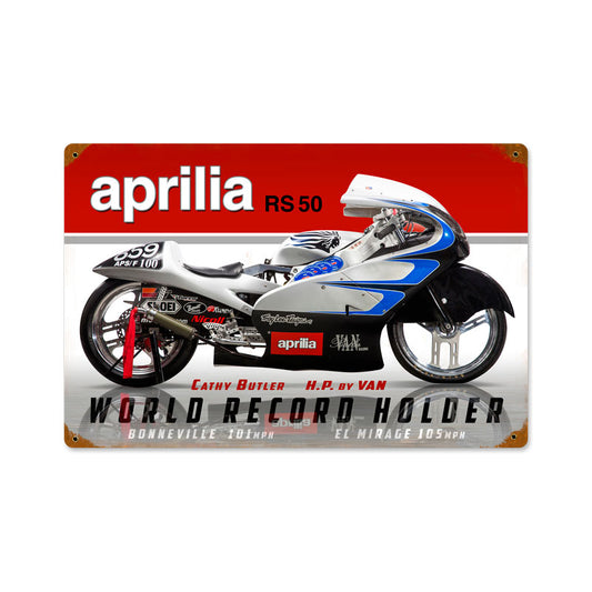 Aprilia World Record Vintage Sign