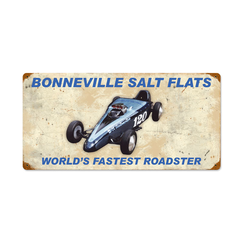 Bonneville Worlds Fastest Roadster Vintage Sign