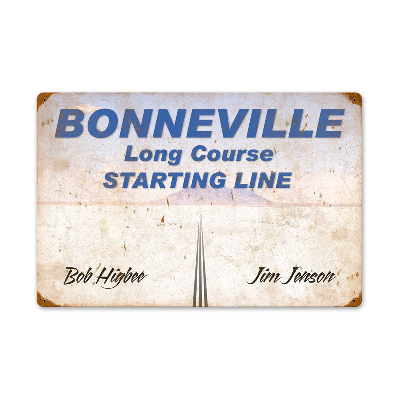 Bonneville Starting Line Vintage Sign