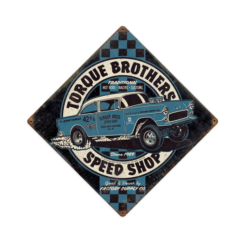 Torque Bros Speedshop Vintage Sign