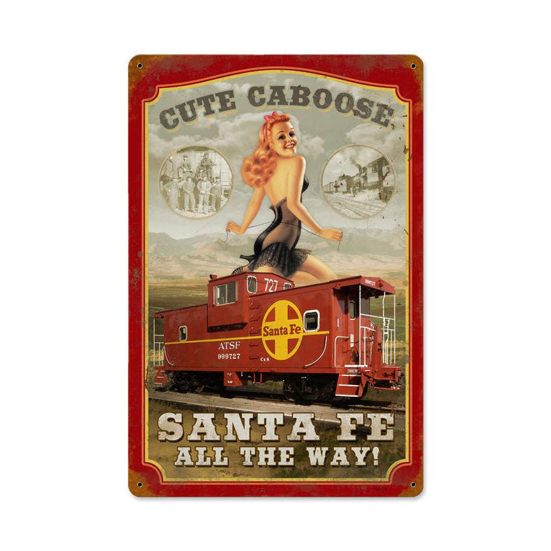 Sante Fe Caboose Vintage Sign