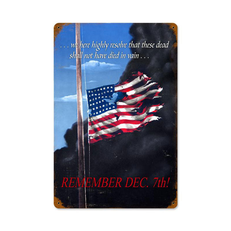 Remember Dec 7Th Vintage Sign