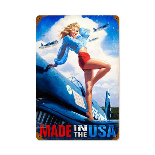 Made In The Usa Vintage Sign