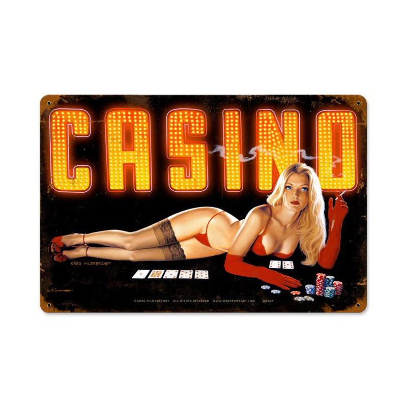 Red Light Casino Vintage Sign