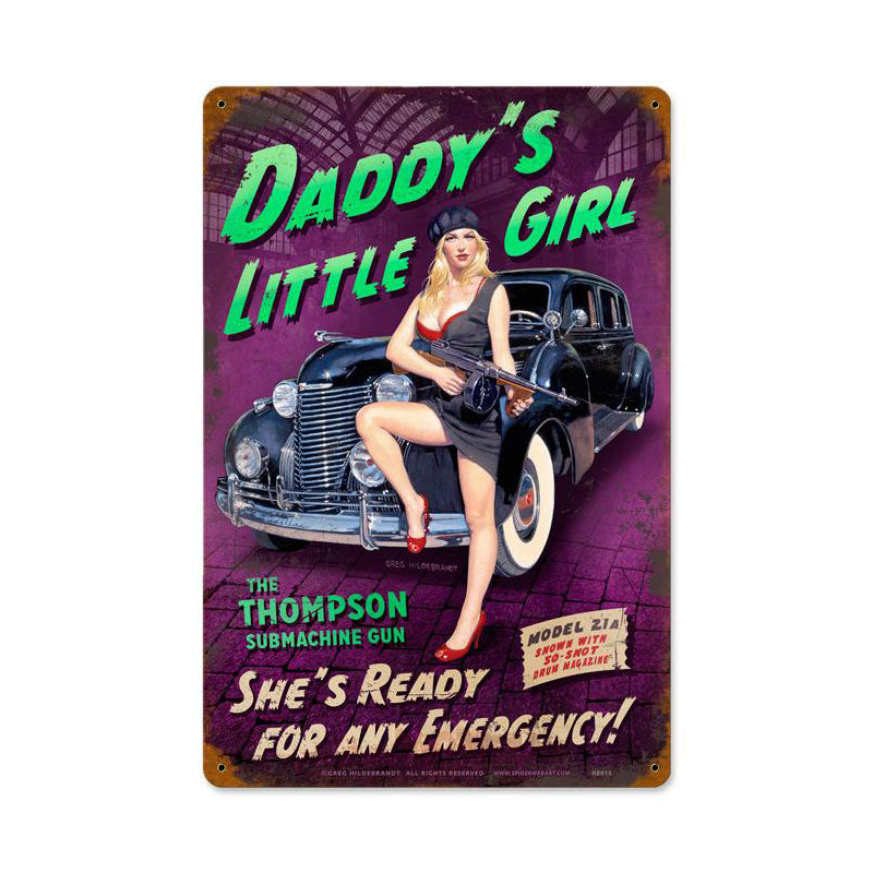 Daddy'S Little Girl Vintage Sign