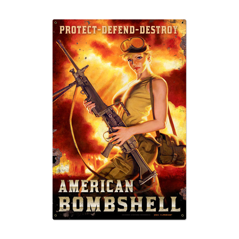 American Bombshell Vintage Sign