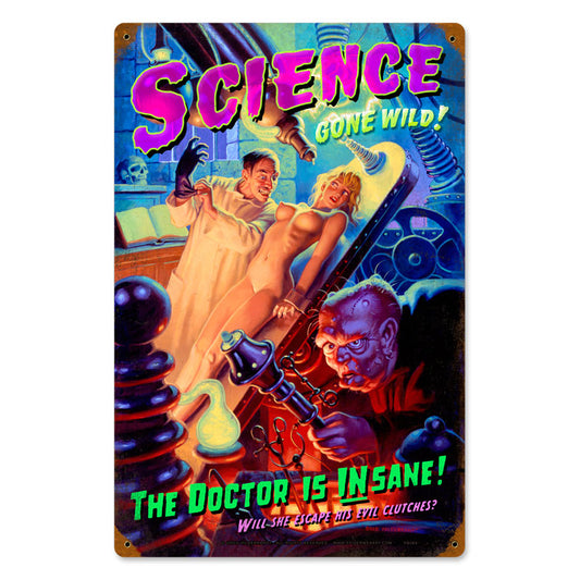 Science Gone Wild Vintage Sign