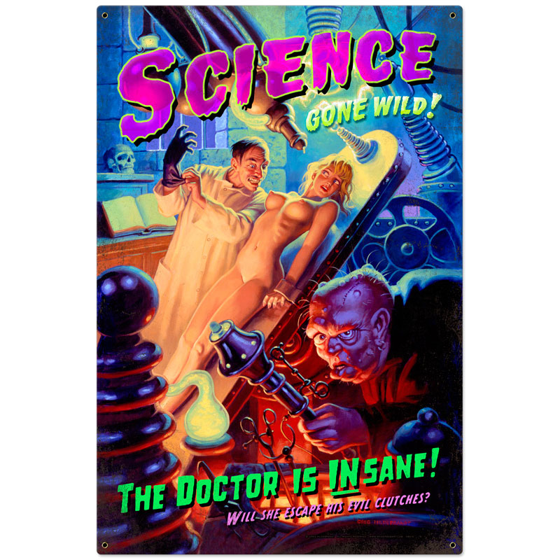 Science Gone Wild Vintage Sign