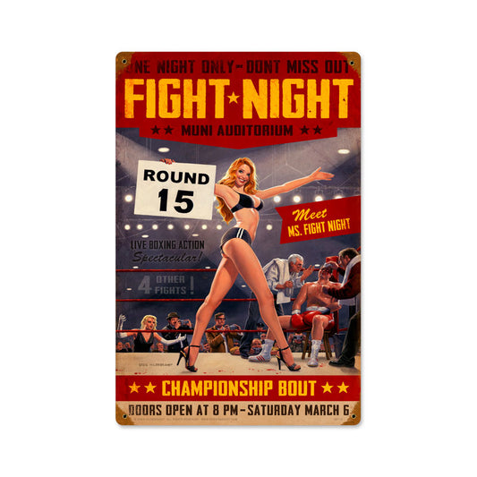 Fight Night Vintage Sign