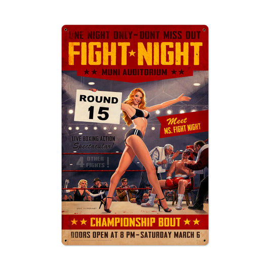 Fight Night Vintage Sign