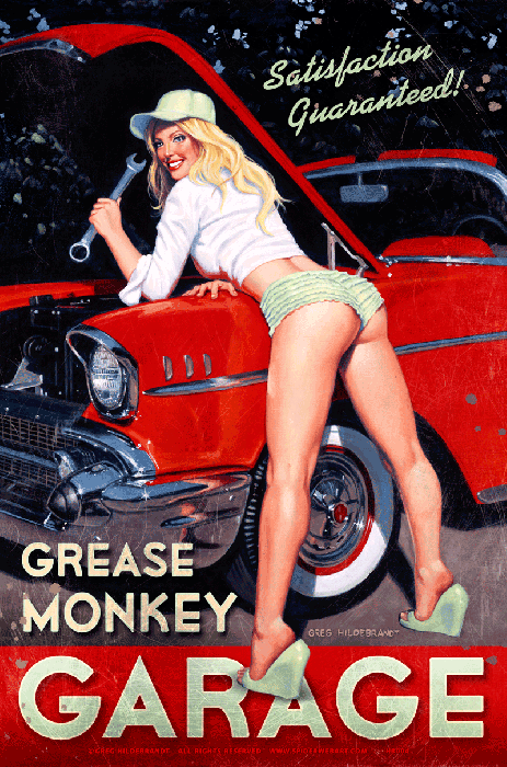 Grease Monkey XL Vintage Sign