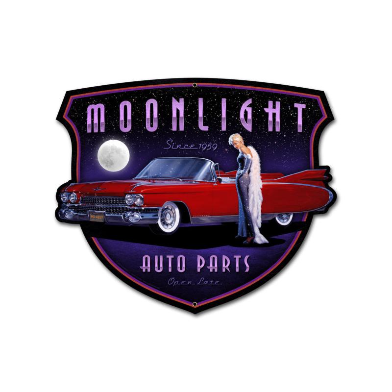Moonlight Auto Parts Vintage Sign