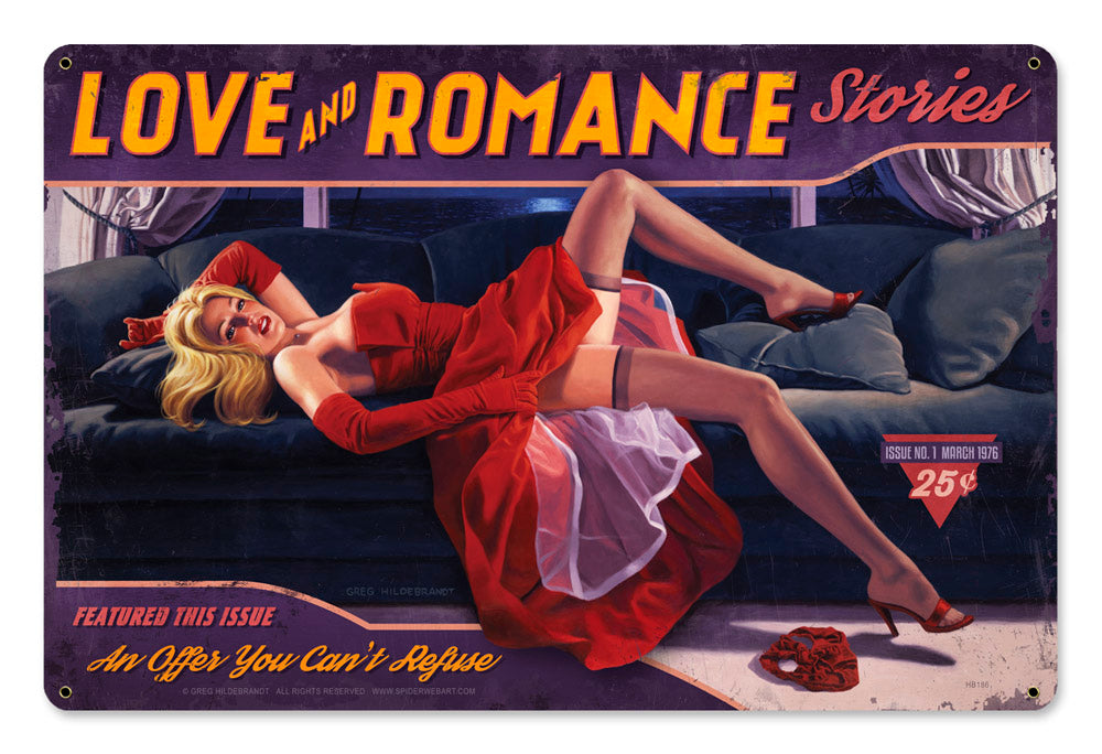 Love And Romance Vintage Sign