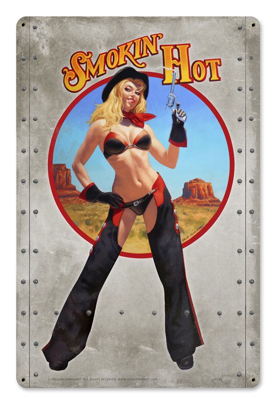 SMOKIN' HOT Vintage Sign