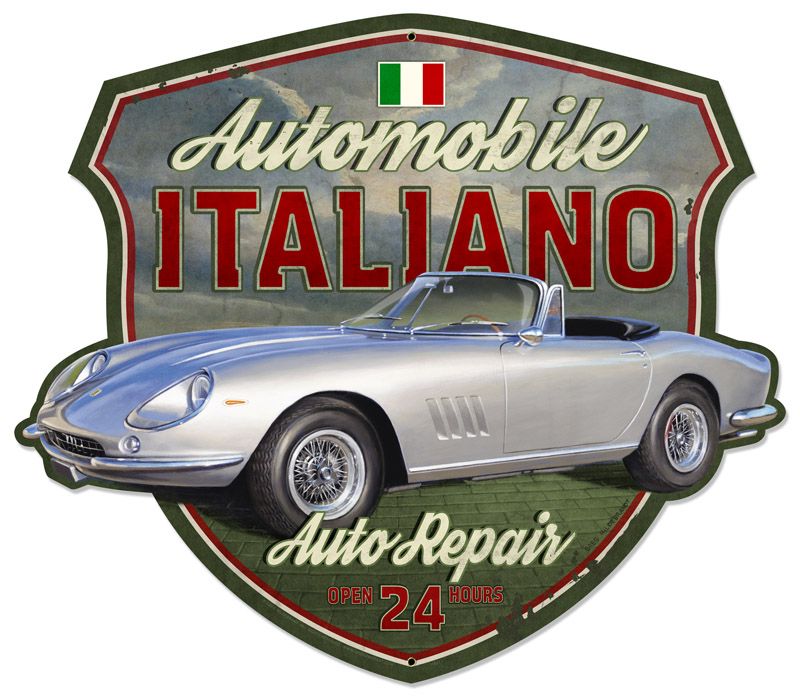 AUTOMOBILE ITALIANO Vintage Sign