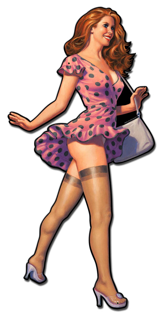 Candy and Cream Girl Vintage Sign