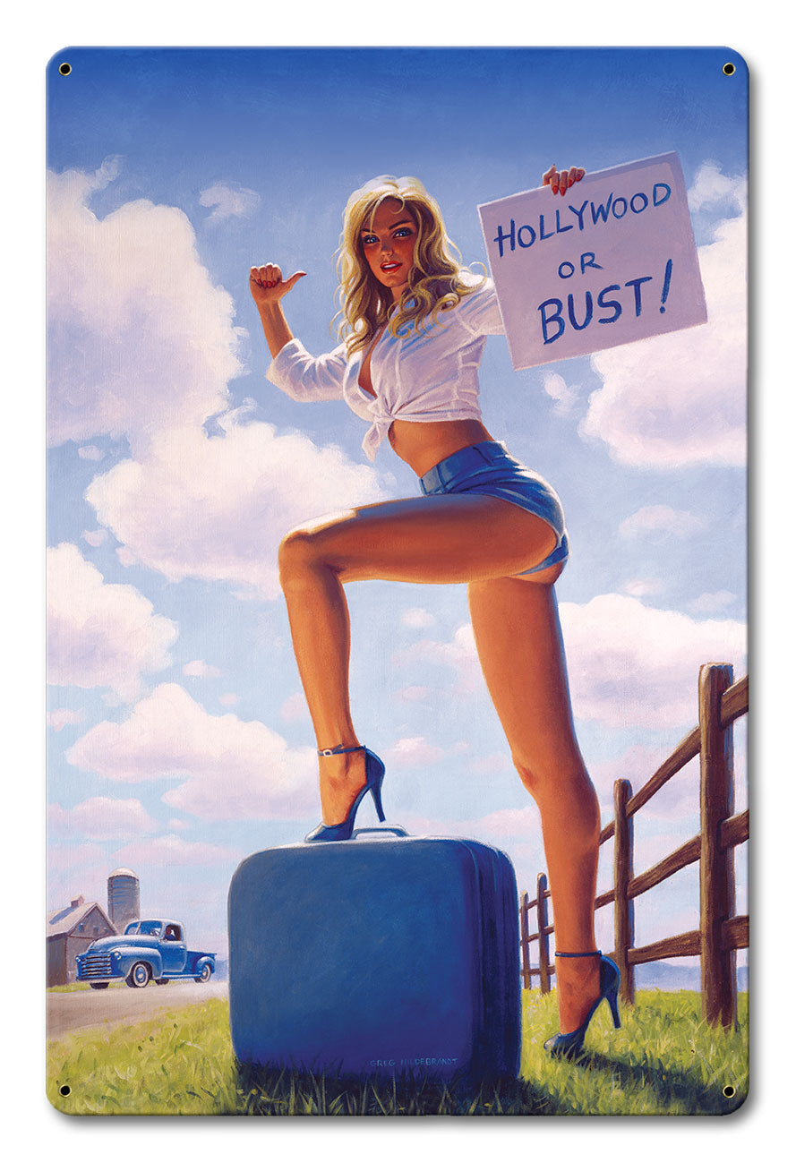 Blonde White and Blue 12 x 18 Satin