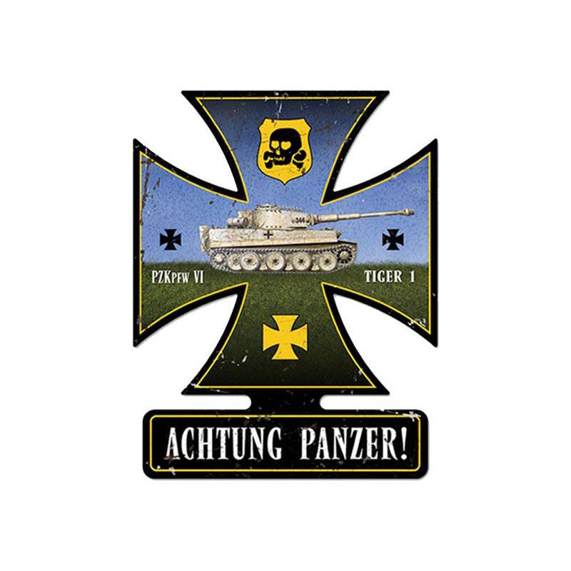 Achtung Panzer Vintage Sign