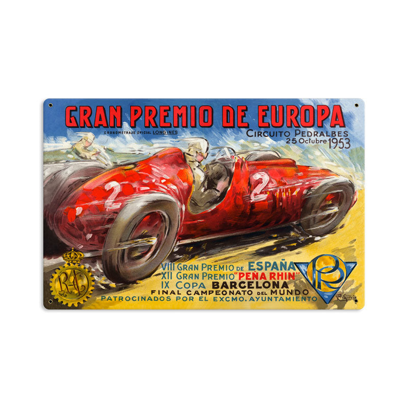 Gran Premio Europa Vintage Sign