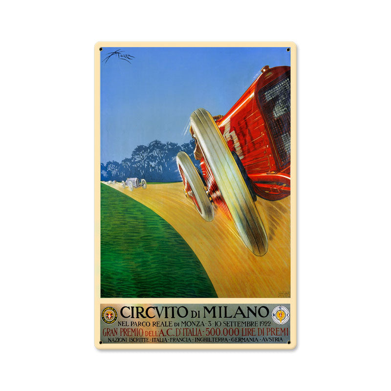 Milan Grand Prix Vintage Sign