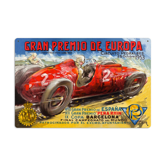 Gran Premio Europa Vintage Sign