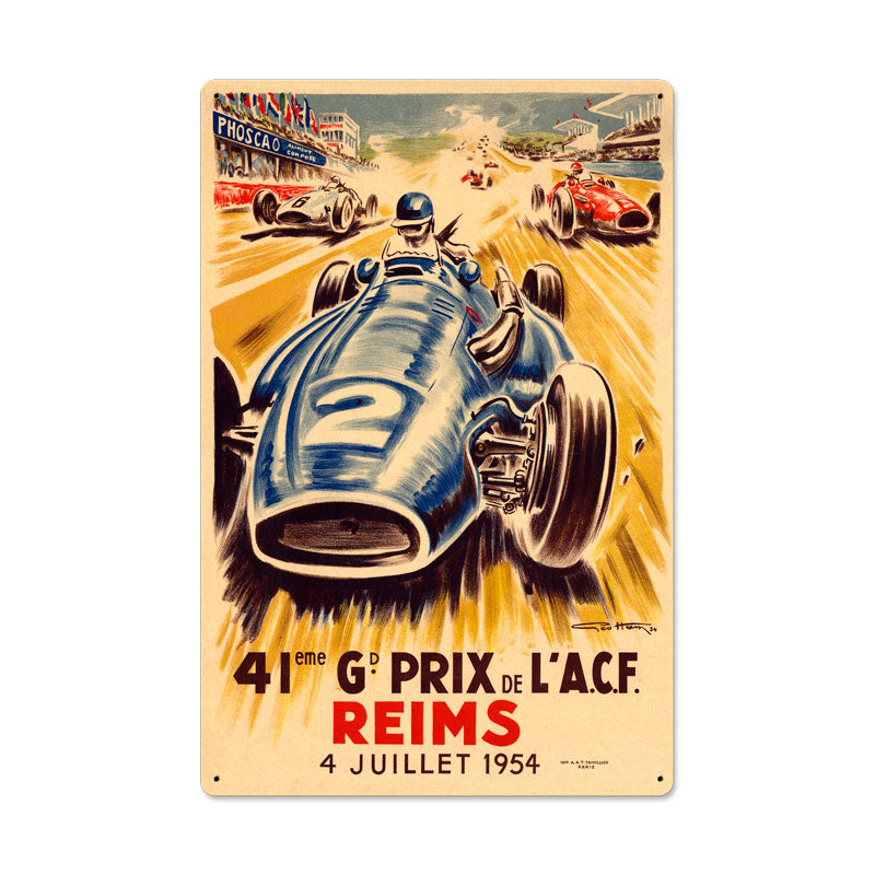 Reims Grand Prix Vintage Sign