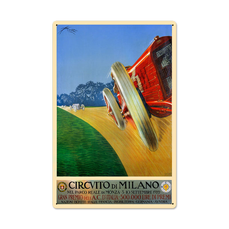 Milan Grand Prix Vintage Sign