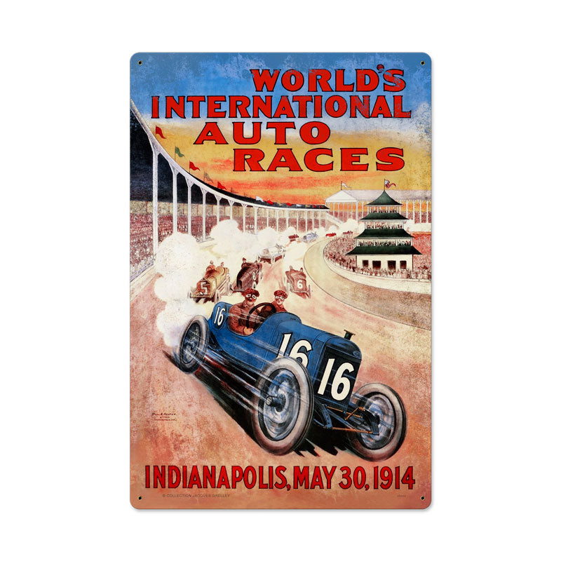 Worlds Race Vintage Sign