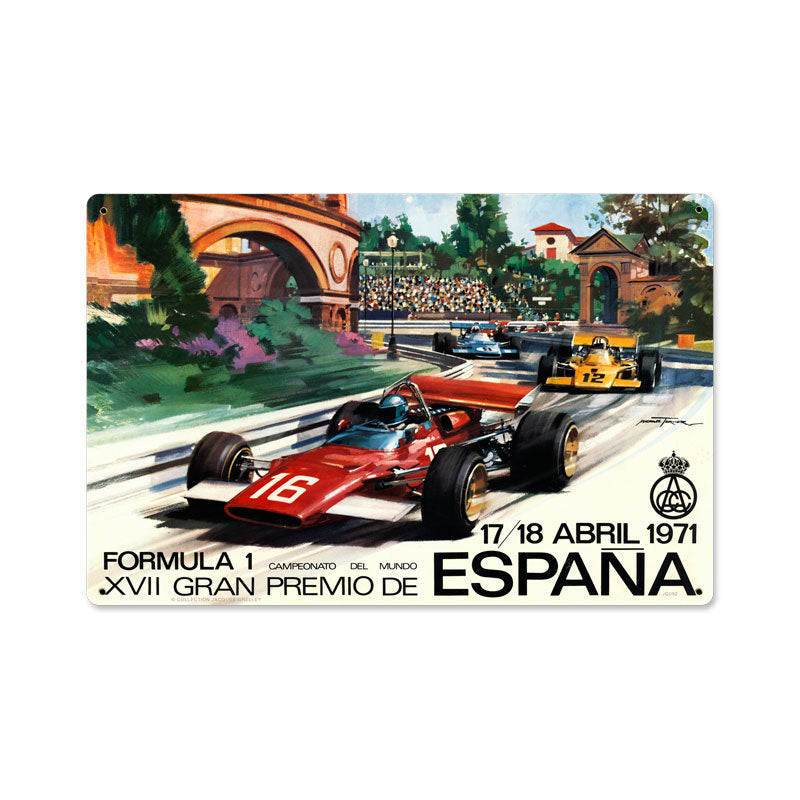 Spanish Formula One Vintage Sign