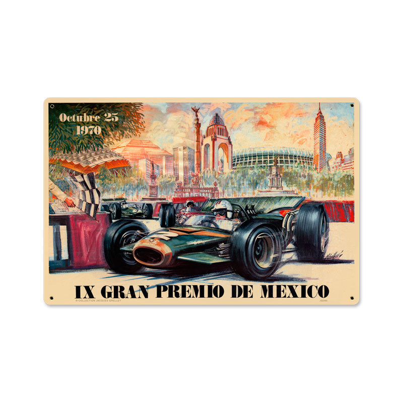 Mexico 1970 Grand Prix Vintage Sign