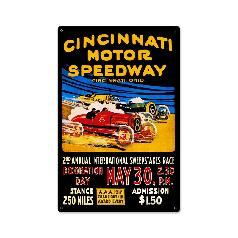 Cincinnati Motor Speedway Vintage Sign