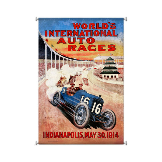 Worlds Races Vintage Sign