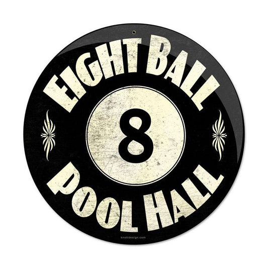 8 Ball Pool Hall Vintage Sign