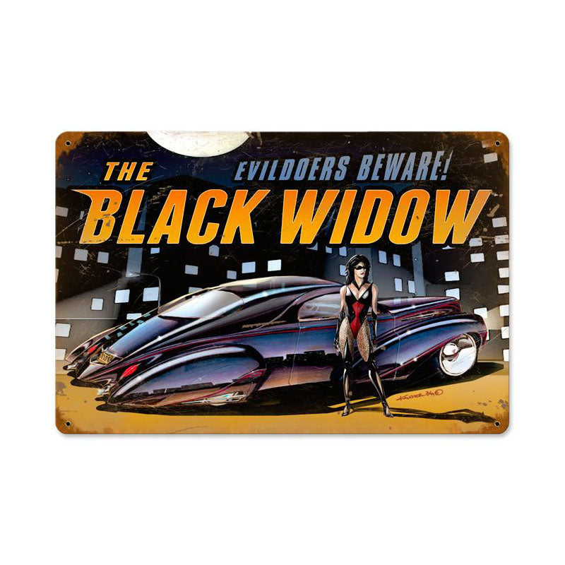 Black Widow Vintage Sign