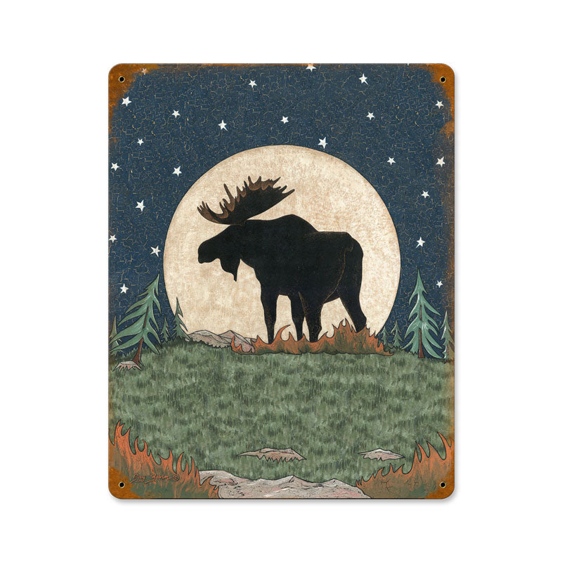 Moose Moon Vintage Sign