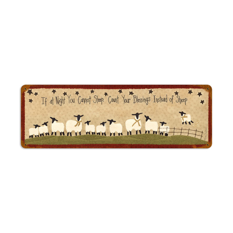 Count Sheep Vintage Sign