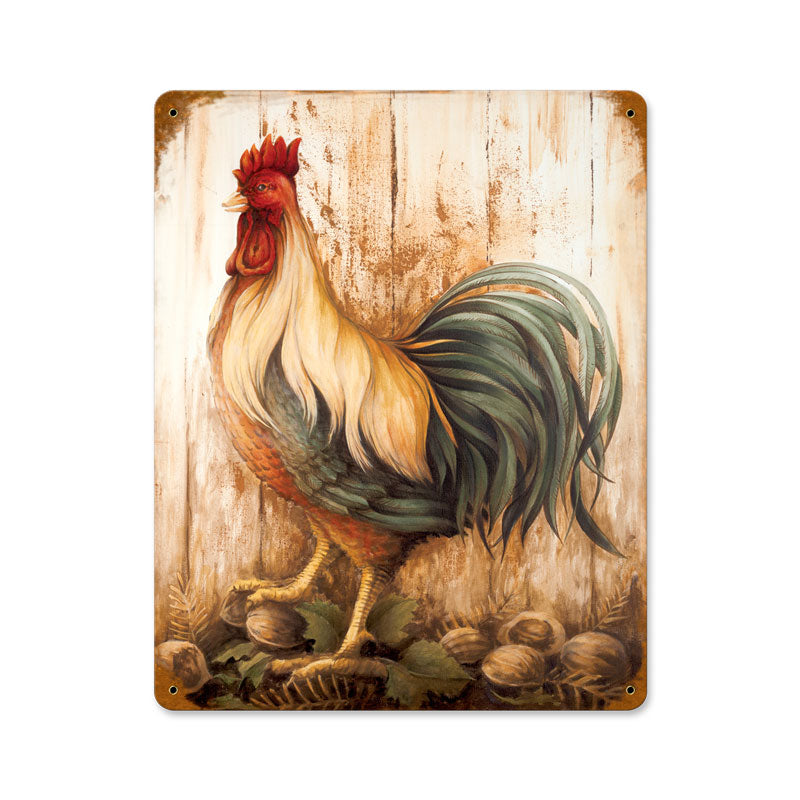 Rooster Barnwood Vintage Sign