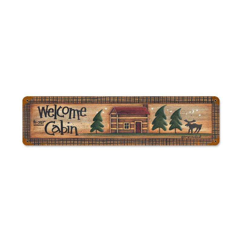 Welcome Cabin Vintage Sign