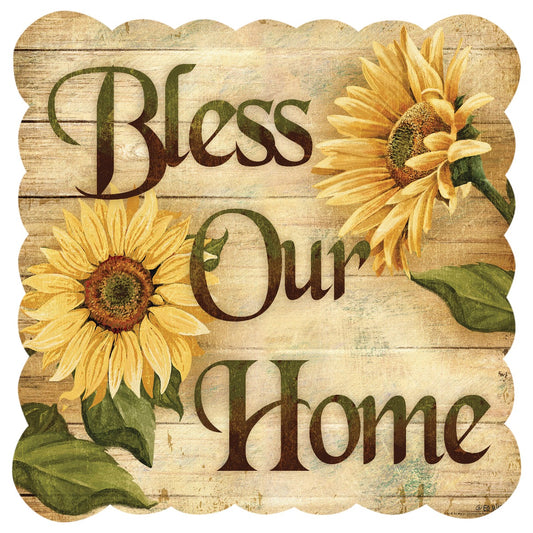 Bless Our Home Vintage Sign