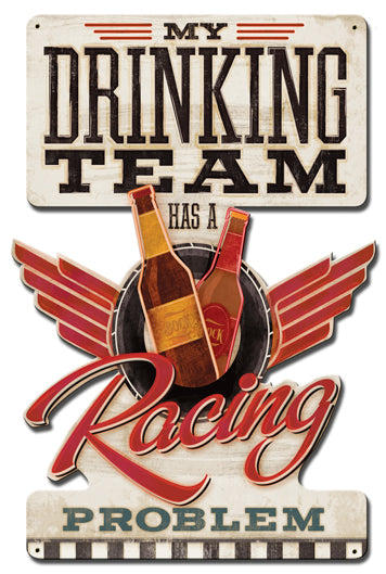 Drinking Team Vintage Sign
