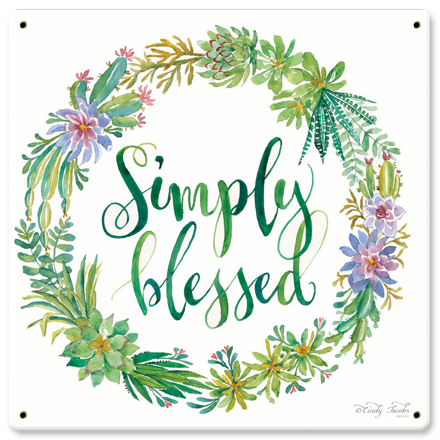 Simply Blessed Vintage Sign